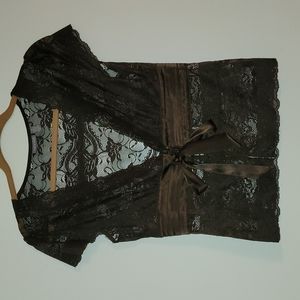 Brown Lace Blouse